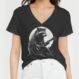 Raccoon Guitarist Women's V-Neck T-Shirt - Musical Moonlight Meme