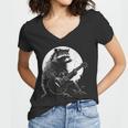 Raccoon Guitarist Women's V-Neck T-Shirt - Musical Moonlight Meme