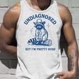 Cowboy Raccoon Meme | Unisex Tank Top | Fun Graphic Summer Wear Gifts for Him