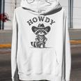 Howdy Cowboy Raccoon Unisex Hoodie - Fun Animal Design for All Ages Howdy Cowboy Raccoon Unisex Hoodie - Fun Animal Design for All Ages