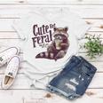 Raccoon Loves Coffee Women's T-Shirt - Cute Vintage Style Unique Gifts