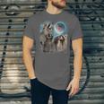 Raccoon Moon Howling Graphic Unisex T-Shirt for All Ages