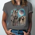 Raccoon Moon Howling Graphic Unisex T-Shirt for All Ages