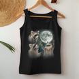 Raccoon Howling Moon Women's Tank Top | Unique & Whimsical Design Unique Gifts