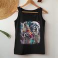 Three Raccoon Moon Women's Tank Top | Humorous Meme Design Unique Gifts