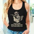 Raccoon Cowboy Tank Top - Western Humor - Small Women's Vintage Style Gifts for Her