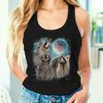 Raccoon Moon Howling Design | Unisex Tank Top for All Gifts for Her