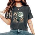 Raccoon Moon Howling | Women's Oversized Comfort Tee Pepper Raccoon Moon Howling | Women's Oversized Comfort Tee Pepper