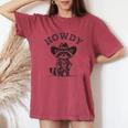 Howdy Cowboy Raccoon Oversized T-Shirt for Women | Unisex Crimson