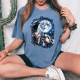 Animal Trio Meme T-Shirt - Women's Oversized Comfort Blue Jean Animal Trio Meme T-Shirt - Women's Oversized Comfort Blue Jean