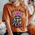 Cute Raccoon Women's Oversized T-Shirt - Fun & Colorful Yam Cute Raccoon Women's Oversized T-Shirt - Fun & Colorful Yam
