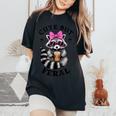 Cute Raccoon Women's Oversized T-Shirt - Fun & Colorful Black Cute Raccoon Women's Oversized T-Shirt - Fun & Colorful Black
