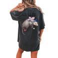 Fairy Godpossum Raccoon Trash Panda Back Print Women's Oversized Tee Pepper