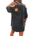 Raccoon Trash Panda Women's Oversized T-Shirt | 90s Retro Sunset Pepper