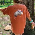 Fairy Godpossum Raccoon Trash Panda Back Print Women's Oversized Tee Yam
