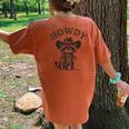 Howdy Raccoon Women's Oversized Tee | Fun Back Print - Unisex Appeal Yam Howdy Raccoon Women's Oversized Tee | Fun Back Print - Unisex Appeal Yam