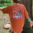 Women's Oversized Raccoon Back Print T-Shirt - Fun Strawberry Jam Theme Yam