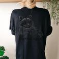 Raccoon Moon Women's Oversized Tee – Comfy & Cute Trash Panda Design Black Raccoon Moon Women's Oversized Tee – Comfy & Cute Trash Panda Design Black