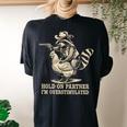 Vintage Cowboy Raccoon Women's Oversized T-Shirt | Western Humor Black