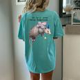 Fairy Godpossum Raccoon Trash Panda Back Print Women's Oversized Tee Chalky Mint
