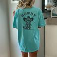 Howdy Raccoon Women's Oversized Tee | Fun Back Print - Unisex Appeal Chalky Mint Howdy Raccoon Women's Oversized Tee | Fun Back Print - Unisex Appeal Chalky Mint