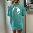 Raccoon Guitarist Women's Oversized T-Shirt | Moonlit Back Print Chalky Mint