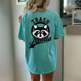 Trash Panda Raccoon Women's Oversized T-Shirt - Eco Meme Fun Chalky Mint