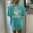 Vintage Cowboy Raccoon Women's Oversized T-Shirt | Western Humor Chalky Mint