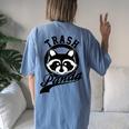 Trash Panda Raccoon Women's Oversized T-Shirt - Eco Meme Fun Blue Jean