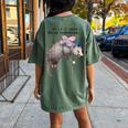 Fairy Godpossum Raccoon Trash Panda Back Print Women's Oversized Tee Moss