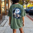 Opossum & Raccoon Moon Howling Tee - Women's Oversized Comfort Moss Opossum & Raccoon Moon Howling Tee - Women's Oversized Comfort Moss