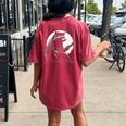 Raccoon Guitarist Women's Oversized T-Shirt | Moonlit Back Print Crimson