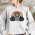 Raccoon & Street Cat Humor Sweatshirt- Oversized for Women & Kids Sport Grey Raccoon & Street Cat Humor Sweatshirt- Oversized for Women & Kids Sport Grey
