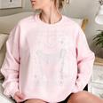 In My Feral Era Raccoon Moon Sweatshirt | Oversized Women's Wear Light Pink