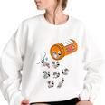 Raccoon Lover Sweatshirt - Oversized Women's Happy Vibes Tee White