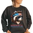 Raccoon Vintage Women's Oversized Sweatshirt - Fun Quirky Design Black