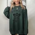 Cowboy Raccoon Women's Oversized Sweatshirt - Western Animal Vibe Forest