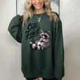 Cute Feral Panda Raccoon Women's Oversized Sweatshirt | Fun Costume Forest Cute Feral Panda Raccoon Women's Oversized Sweatshirt | Fun Costume Forest