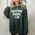 Raccoon Mode Oversized Sweatshirt - Cozy Women's Animal Lover Wear Forest Raccoon Mode Oversized Sweatshirt - Cozy Women's Animal Lover Wear Forest