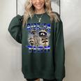 Rizz Women's Oversized Sweatshirt - Autistic Raccoon Meme Forest