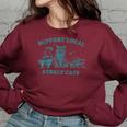 Support Local Wildlife Sweatshirt - Women's Vintage Style, Oversized Maroon Support Local Wildlife Sweatshirt - Women's Vintage Style, Oversized Maroon
