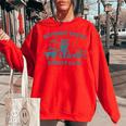 Support Local Wildlife Sweatshirt - Women's Vintage Style, Oversized Red Support Local Wildlife Sweatshirt - Women's Vintage Style, Oversized Red