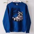 Cute Feral Panda Raccoon Women's Oversized Sweatshirt | Fun Costume Royal Blue Cute Feral Panda Raccoon Women's Oversized Sweatshirt | Fun Costume Royal Blue