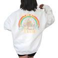 Autistic Raccoon Women's Oversized Sweatshirt - Fun Meme Back Print White Autistic Raccoon Women's Oversized Sweatshirt - Fun Meme Back Print White