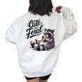 Feral Panda Raccoon Costume Oversized Women's Sweatshirt | Fun White Feral Panda Raccoon Costume Oversized Women's Sweatshirt | Fun White