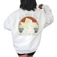 Raccoon Trash Panda Women's Oversized Sweatshirt | Humor Back Print White