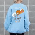 Raccoon Lover's Oversized Sweatshirt – Women's Back Print – Fun Casual Wear Light Blue