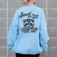 Raccoon Sarcastic Women's Oversized Sweatshirt - Humorous Style Light Blue Raccoon Sarcastic Women's Oversized Sweatshirt - Humorous Style Light Blue