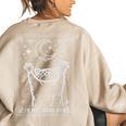 Feral Era Raccoon Women's Oversized Sweatshirt - Moon Theme Sand