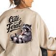 Feral Panda Raccoon Costume Oversized Women's Sweatshirt | Fun Sand Feral Panda Raccoon Costume Oversized Women's Sweatshirt | Fun Sand